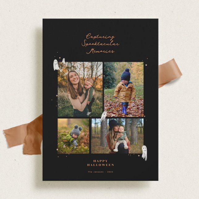 Cartão De Festividades Memórias Spooktaculares Multifoto De Hallloween (Criador carregado)