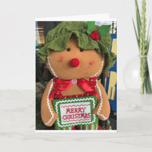 CARTÃO DE FESTIVIDADES MENA DE BISCOITO DE NATAL COM DESEJOS PARA **FILHA