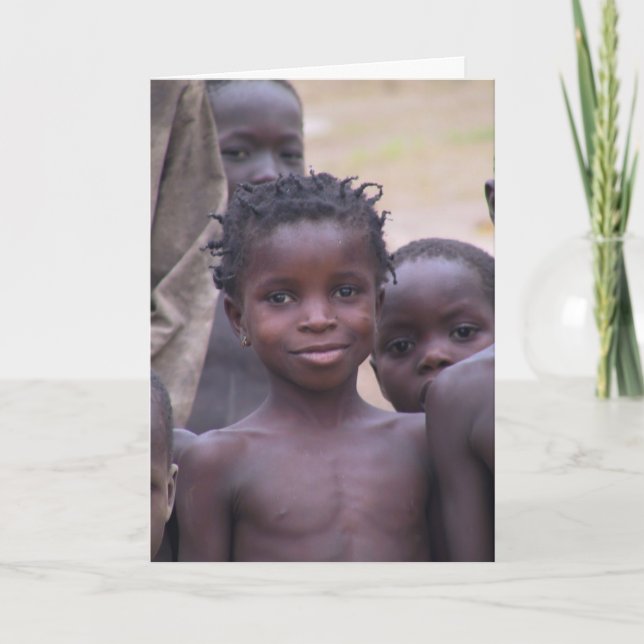 Cartão De Festividades Menina de Agou Fie (Frente)