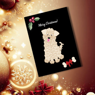 Cartão De Festividades Menina Fofa Cachorro Maltipoo Personalizável