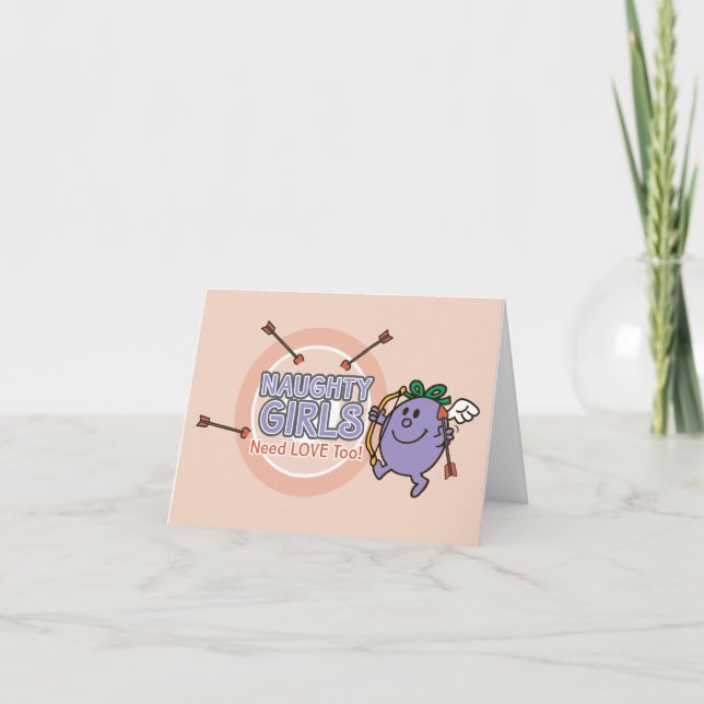 Cartão De Festividades Menina Naughty | Namorados (Frente)