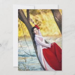 Cartão De Festividades Meninas japonesas