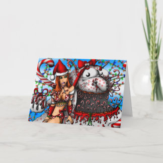 Cartão De Festividades Menino do bastão de doces