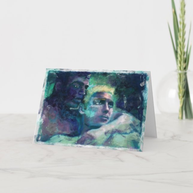 Cartão De Festividades Meninos do sofá (Frente)