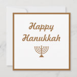 Cartão De Festividades Menorah<br><div class="desc">Hanukkah feliz pode ser mudado para qualquer coisa que você desejar em qualquer cor Zazzle e o fundo pode ser personalizado também. Há selos postais que também podem ser mudados ou deixados assim.</div>