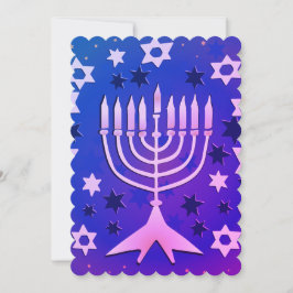 Cartão De Festividades Menorah - Feliz Chanucá Flat