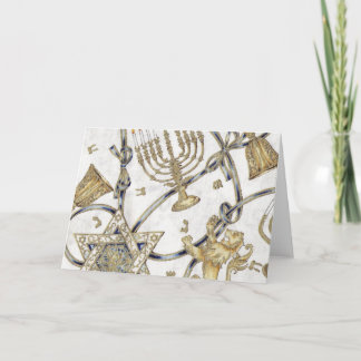 Cartão De Festividades Menorah Hannukah