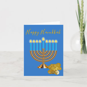 Cartão De Festividades Menorah Hanukkah