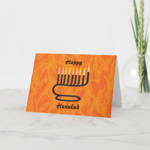 Cartão De Festividades Menorah, Happy, Hanukah