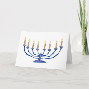Cartão De Festividades Menorah tradicional