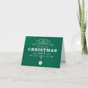 Cartão De Festividades MENSAGEM CORPORATIVA enviando alegria de natal log