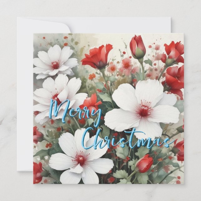 Cartão De Festividades Mensagem de Ano Novo da Família Feliz Natal (Frente)