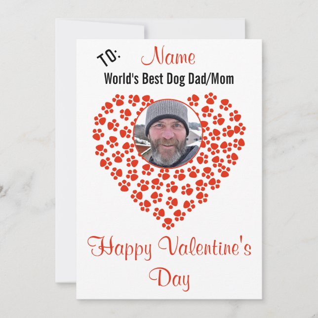 Cartão De Festividades Mensagem de Dia dos Namorados Personalizável com I (Frente)