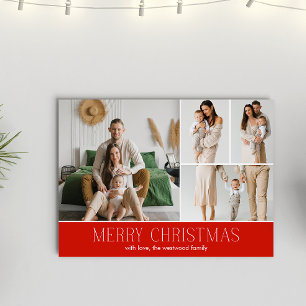 Cartão De Festividades Mensagem de Fotografia de Colagem do Elegante de N