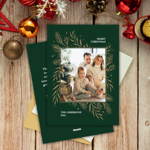 Cartão De Festividades Mensagem de Fotografia Personalizada de Quadro Dou