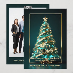 Cartão De Festividades Mensagem DIY da árvore de Natal de teia de câncer