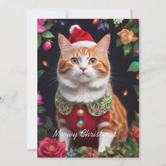 Cartão De Festividades  Meowy  (Frente)