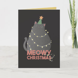 Cartão De Festividades Meowy Christmas