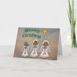 Cartão De Festividades Meowy Christmas