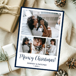Cartão De Festividades Meowy Christmas 4 Photo