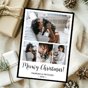 Cartão De Festividades Meowy Christmas 4 Photo