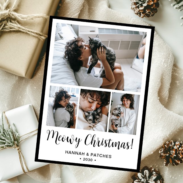 Cartão De Festividades Meowy Christmas 4 Photo (Criador carregado)