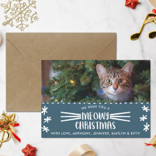 Cartão De Festividades Meowy Christmas Foto de Natal