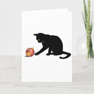 Cartão De Festividades Meowy Christmas Funny Cat