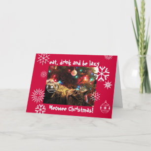 Cartão De Festividades Meowy x-mas