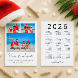 Cartão De Festividades Meri Kirihimete 3 Fotos 2026 Calendário NZ