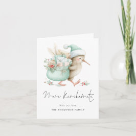 Cartão De Festividades Meri Kirihimete Kiwi folded NZ Christmas