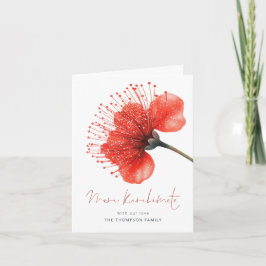 Cartão De Festividades Meri Kirihimete Pōhutuka Photo NZ Christmas 