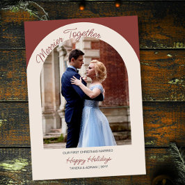 Cartão De Festividades Merrier Juntos Arch Foto Moderno Simples