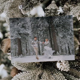 Cartão De Festividades Merrily Ever Após Foto De Sobreposição De Casament