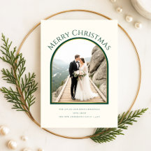 Merry And Married Newlywed Arch Photo Christmas