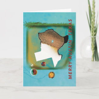 CARTÃO DE FESTIVIDADES MERRY AUSTIN TEXAS 1