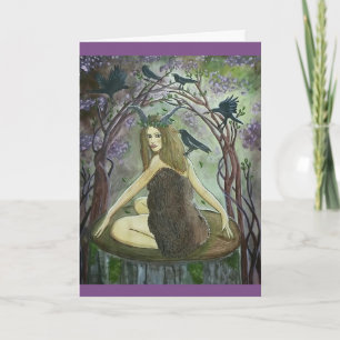 Cartão De Festividades Merry Beltane Magic! - Witch Art Greeting Card