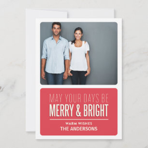 CARTÃO DE FESTIVIDADES MERRY & BRIGHT HOLIDAY PHOTO CARD