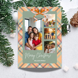 Cartão De Festividades Merry ChristmaFamily Photos Custom