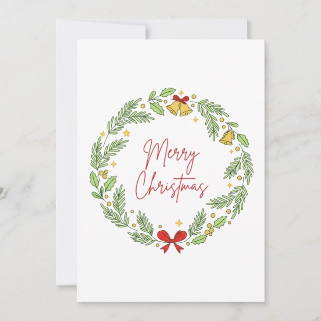 Cartão De Festividades Merry Christmas (Frente)