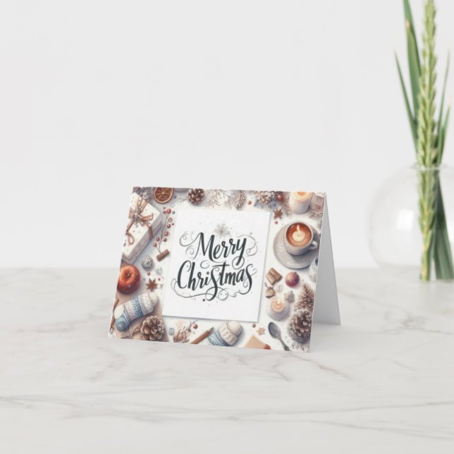 Cartão De Festividades Merry Christmas (Frente)