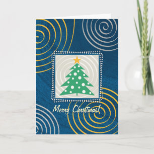 Cartão De Festividades Merry Christmas   Adorable Blue