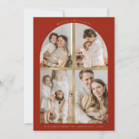 Merry Christmas Arch Cross Faux Gold Foil 4