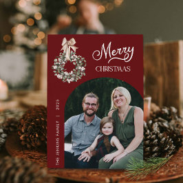 Cartão De Festividades Merry Christmas Arch Photo Christmas Card