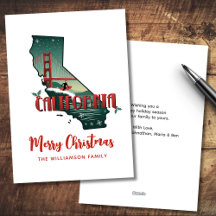 Merry Christmas California State Holiday Card