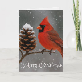 Cartão De Festividades Merry Christmas Cardinal