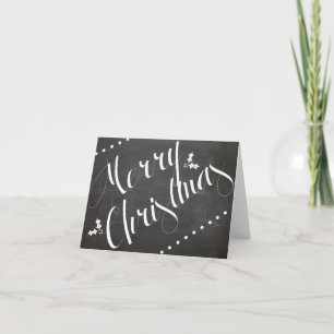 Cartão De Festividades Merry Christmas chalkboard notecard