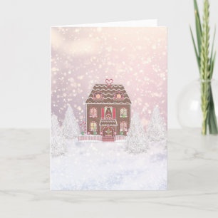 Cartão De Festividades Merry Christmas Fairytale Ginger Bread House