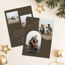 Cartão De Festividades Merry Christmas Family Photo Greetings