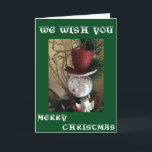 CARTÃO DE FESTIVIDADES MERRY CHRISTMAS/FELIZ ANO NOVO DE SNOWMAN<br><div class="desc">ESTA NEVE LEGAL DIZ TUDO PARA VOCÊ "NATAL E FELIZ ANO NOVO ENGRAÇADOS"</div>